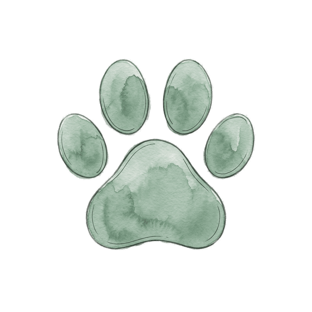 Watercolor paw print — HSA Days